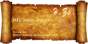 Hübsch Zsolt névjegykártya